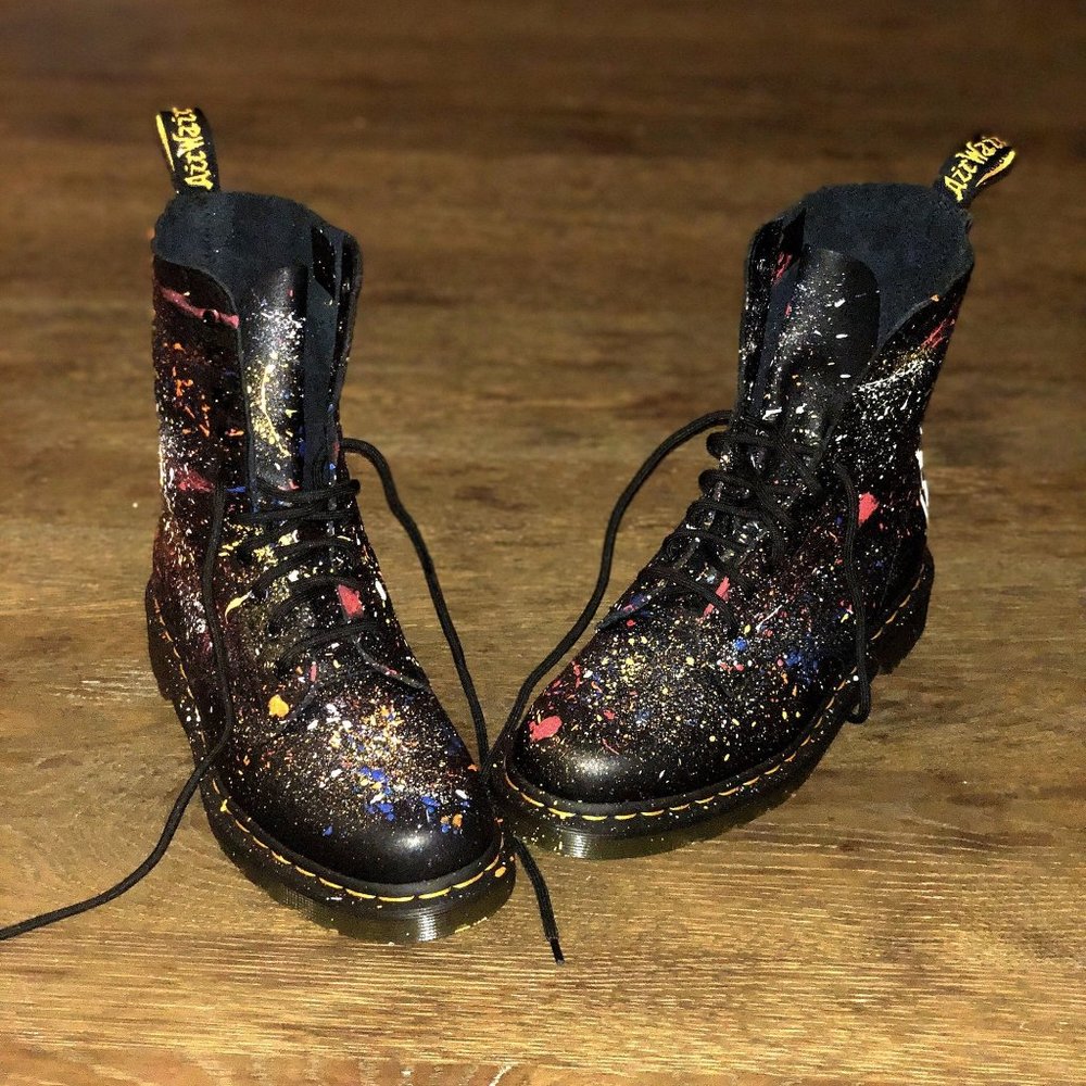 WREN + GLORY Splatter Painted Boots